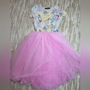 Rock Your Kid Pink Unicorn Tulle Dress Size 6